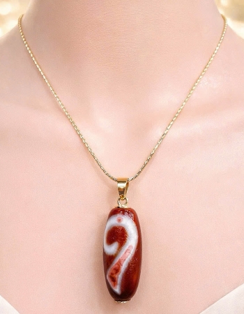 Vòng cổ Dzi Móc Câu Như Ý