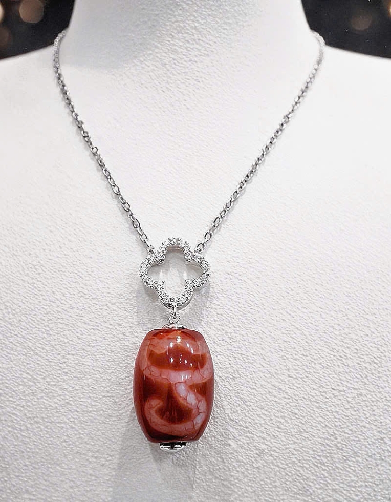 DZI HOA SEN KẾT HỢP BẠC