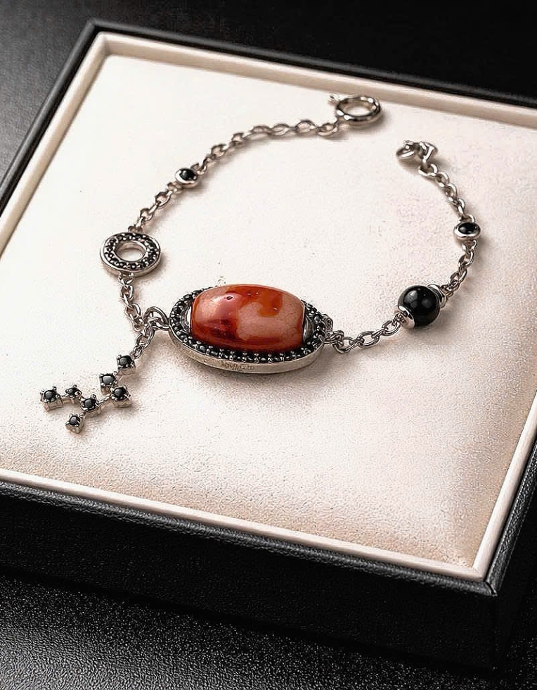 Vòng tay Dzi Như Ý Đỏ